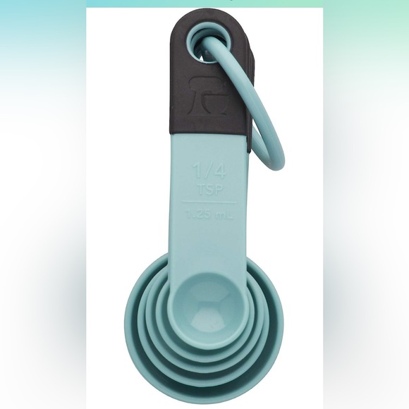 KitchenAid Classic Measuring Spoons, Set of 5, Aqua Sky - Picture 3 of 9